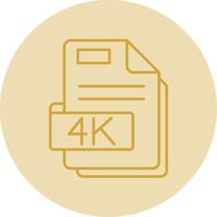 4k linha amarelo círculo ícone vetor