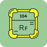 rutherfórdio preenchidas amarelo ícone vetor