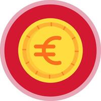 euro plano multi círculo ícone vetor