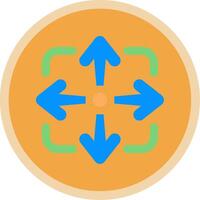 mover plano multi círculo ícone vetor