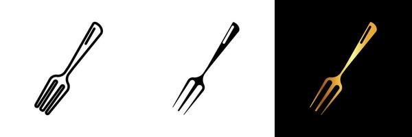uma lustroso e essencial ícone capturando a essência do uma garfo, simbolizando jantar, culinária excelência, e cozinha Essenciais. vetor