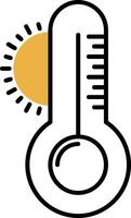 clima esfolado preenchidas ícone vetor