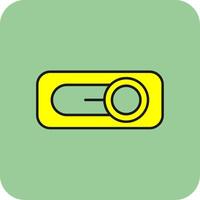 interruptor preenchidas amarelo ícone vetor