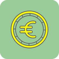 euro preenchidas amarelo ícone vetor