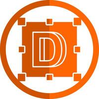 logotipo glifo laranja círculo ícone vetor