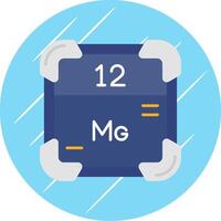 magnésio plano azul círculo ícone vetor
