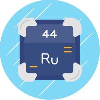 rutênio plano azul círculo ícone vetor