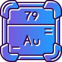 ouro gradiente preenchidas ícone vetor