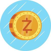 zcash plano azul círculo ícone vetor