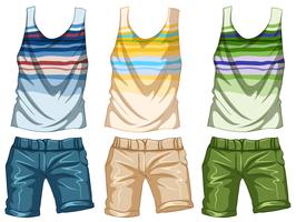 Design de moda para tanktop e calções vetor