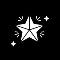 Estrela glifo invertido ícone vetor