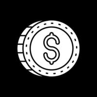 símbolo de dólar invertido ícone vetor