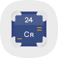 cromo plano curva ícone vetor