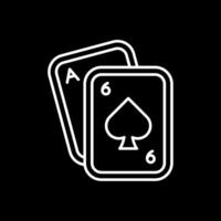 ícone invertido de linha de poker vetor