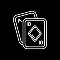 ícone invertido de linha de poker vetor