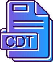 CDT gradiente preenchidas ícone vetor