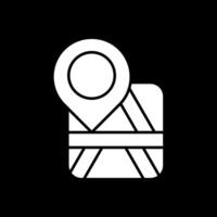 ícone invertido de glifo de espaço reservado vetor