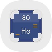 mercúrio plano curva ícone vetor