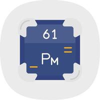 promécio plano curva ícone vetor