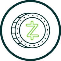 zcash linha círculo ícone vetor