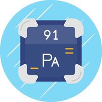protactínio plano azul círculo ícone vetor