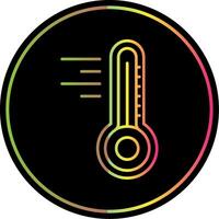 termômetro linha gradiente vencimento cor ícone vetor