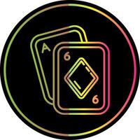 pôquer linha gradiente vencimento cor ícone vetor
