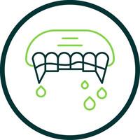 dentes linha círculo ícone vetor
