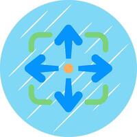 mover plano azul círculo ícone vetor