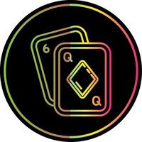 pôquer linha gradiente vencimento cor ícone vetor