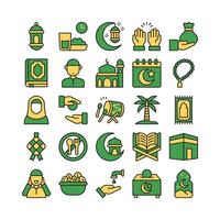 criativo Ramadã ícone coleções dentro duotônico estilo Projeto vetor