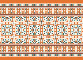 Cruz ponto tradicional étnico padronizar paisley flor ikat fundo abstrato asteca africano indonésio indiano desatado padronizar para tecido impressão pano vestir tapete cortinas e sarongue vetor