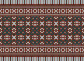 Cruz ponto tradicional étnico padronizar paisley flor ikat fundo abstrato asteca africano indonésio indiano desatado padronizar para tecido impressão pano vestir tapete cortinas e sarongue vetor