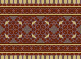 safras Cruz ponto tradicional étnico padronizar paisley flor ikat fundo abstrato asteca africano indonésio indiano desatado padronizar para tecido impressão pano vestir tapete cortinas e sarongue vetor