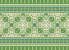 pixel safras Cruz ponto tradicional étnico padronizar paisley flor ikat fundo abstrato asteca africano indonésio indiano desatado padronizar para tecido impressão pano vestir tapete cortinas e sarongue vetor