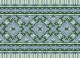 pixel safras Cruz ponto tradicional étnico padronizar paisley flor ikat fundo abstrato asteca africano indonésio indiano desatado padronizar para tecido impressão pano vestir tapete cortinas e sarongue vetor