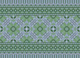 pixel safras Cruz ponto tradicional étnico padronizar paisley flor ikat fundo abstrato asteca africano indonésio indiano desatado padronizar para tecido impressão pano vestir tapete cortinas e sarongue vetor