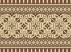 pixel safras Cruz ponto tradicional étnico padronizar paisley flor ikat fundo abstrato asteca africano indonésio indiano desatado padronizar para tecido impressão pano vestir tapete cortinas e sarongue vetor