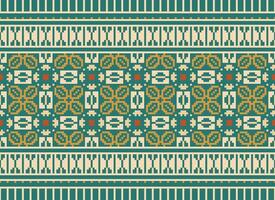 safras Cruz ponto tradicional étnico padronizar paisley flor ikat fundo abstrato asteca africano indonésio indiano desatado padronizar para tecido impressão pano vestir tapete cortinas e sarongue vetor