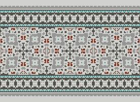 pixel safras Cruz ponto tradicional étnico padronizar paisley flor ikat fundo abstrato asteca africano indonésio indiano desatado padronizar para tecido impressão pano vestir tapete cortinas e sarongue vetor