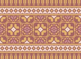 natureza safras Cruz ponto tradicional étnico padronizar paisley flor ikat fundo abstrato asteca africano indonésio indiano desatado padronizar para tecido impressão pano vestir tapete cortinas e sarongue vetor