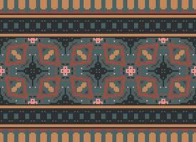 natureza safras Cruz ponto tradicional étnico padronizar paisley flor ikat fundo abstrato asteca africano indonésio indiano desatado padronizar para tecido impressão pano vestir tapete cortinas e sarongue vetor