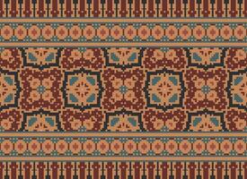 natureza safras Cruz ponto tradicional étnico padronizar paisley flor ikat fundo abstrato asteca africano indonésio indiano desatado padronizar para tecido impressão pano vestir tapete cortinas e sarongue vetor