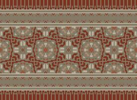 natureza safras Cruz ponto tradicional étnico padronizar paisley flor ikat fundo abstrato asteca africano indonésio indiano desatado padronizar para tecido impressão pano vestir tapete cortinas e sarongue vetor