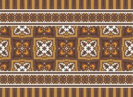 pixel étnico padronizar vetor fundo. desatado padronizar tradicional, Projeto para fundo, papel de parede, batik, tecido, tapete, roupas, invólucro, e têxtil.étnico padronizar vetor ilustração.