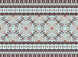 pixel étnico geométrico tecido padronizar Cruz ponto.ikat bordado étnico oriental pixel padronizar azul fundo. resumo,vetor,ilustração. textura,vestuário,quadro,decoração,motivos,seda papel de parede. vetor