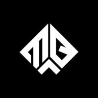 design de logotipo de letra mq em fundo preto. conceito de logotipo de letra de iniciais criativas mq. design de letra mq. vetor