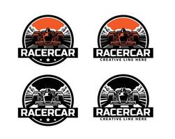 raça carro logotipo ilustração conjunto vetor