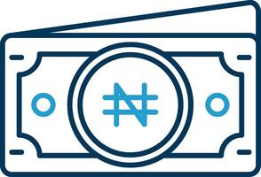 namecoin linha azul dois cor ícone vetor