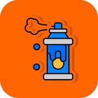 spray preenchidas laranja fundo ícone vetor